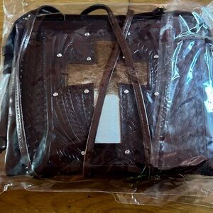 Western Genuine Leather Shoulder Bag, Rich Chocolate Brown, NWOT
